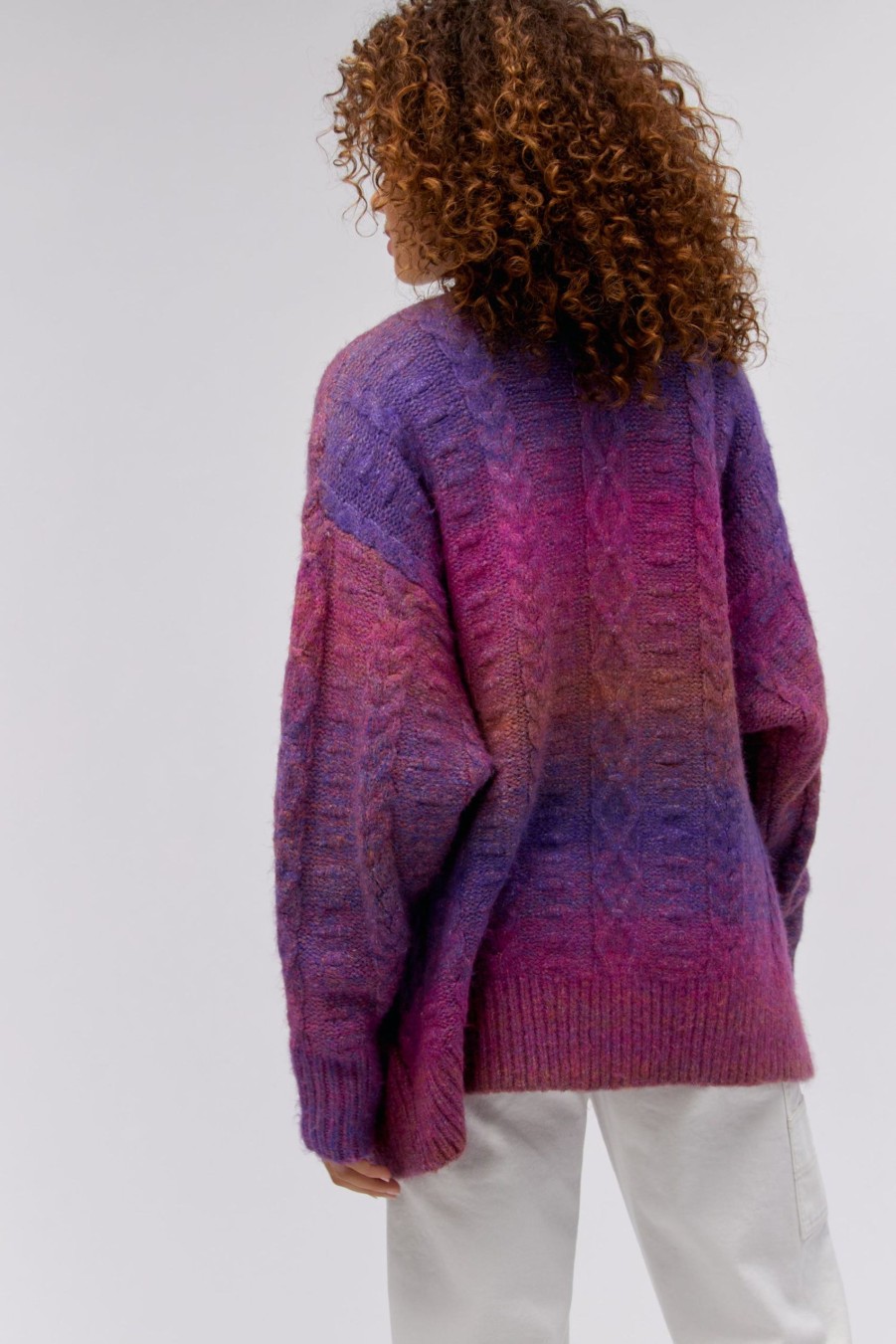 Maglia DAYDREAMER | Cardigan Ombre In Orchidea Selvatica