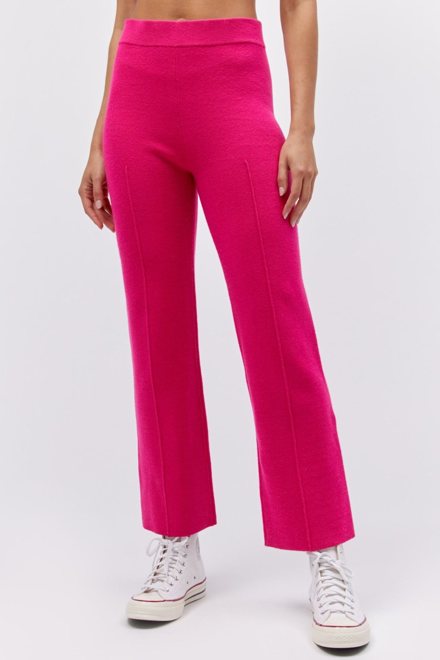 Maglia DAYDREAMER | Pantaloni Con Nervature In Maglia In Rosa Rosa