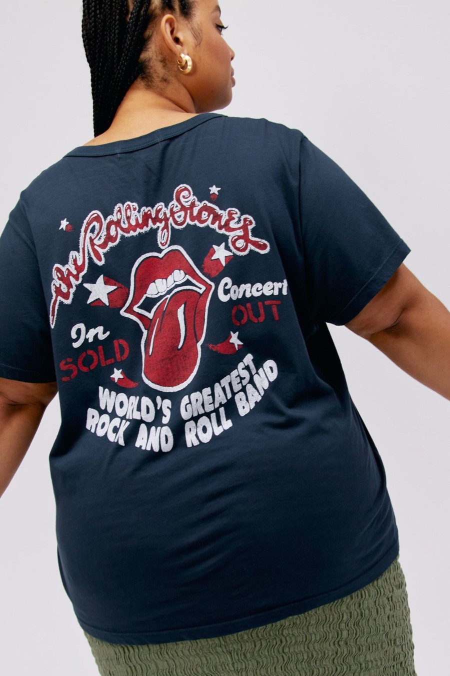 Maglietta DAYDREAMER | Maglietta Ringer Dei Rolling Stones 78 Us Tour In Nero Vintage Es