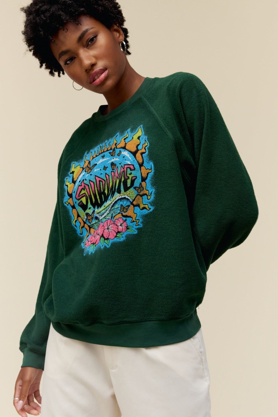 Felpe DAYDREAMER | Sublime Graffiti Sun Reverse Raglan Crew