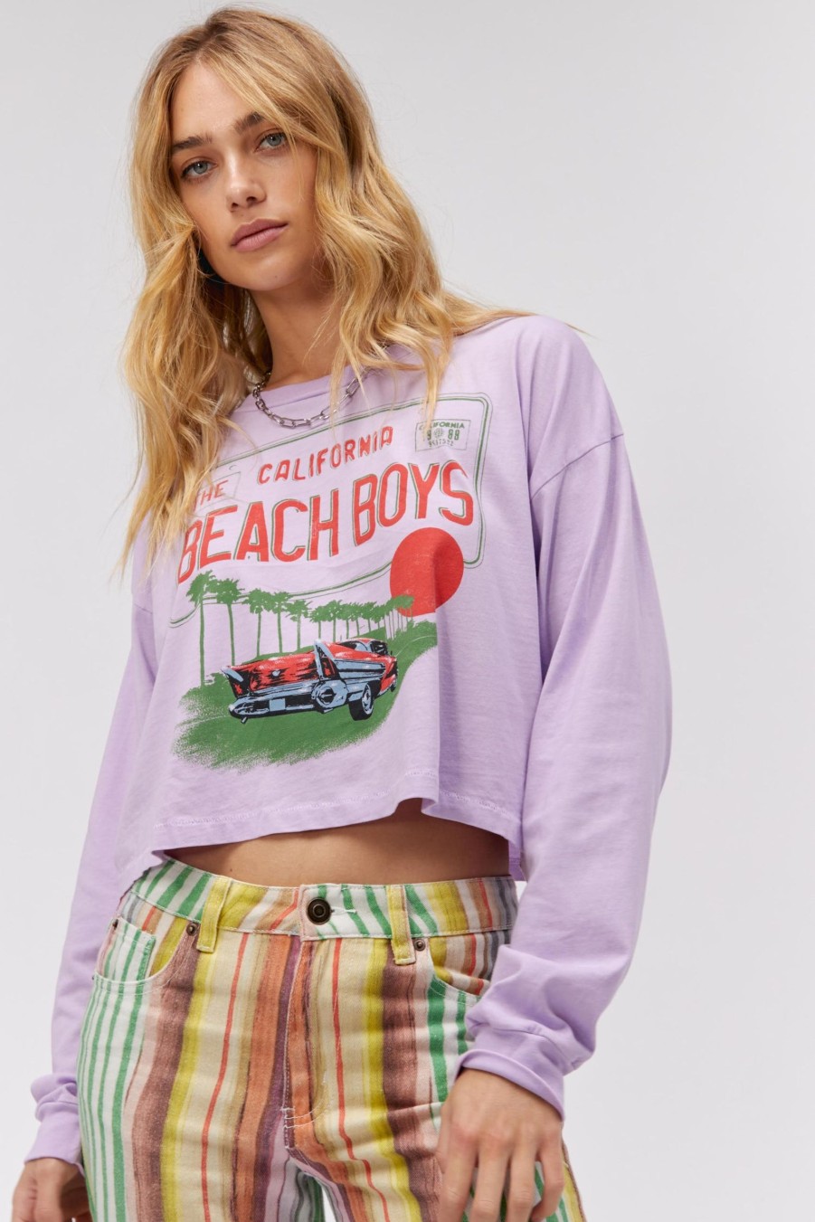 Maniche Lunghe DAYDREAMER | Merchandising Ls Della Targa Dei Beach Boys In Fiore Di Lavanda