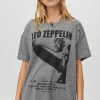 Maglietta DAYDREAMER | Maglietta Merch Dei Led Zeppelin Blimp Del 1969 In Grigio Erica