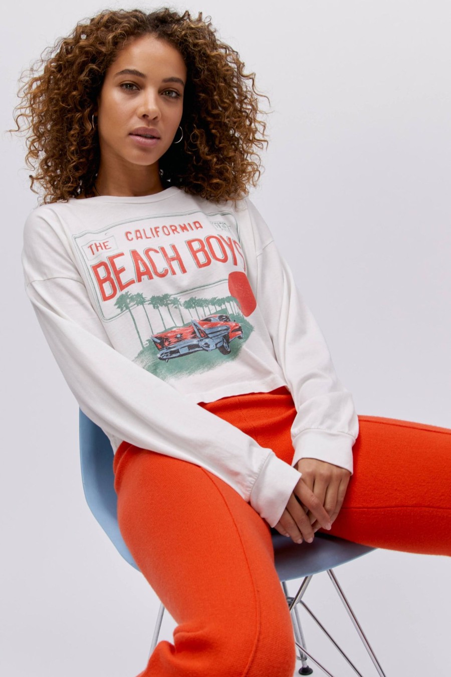 Maniche Lunghe DAYDREAMER | Merchandising Ls Targato The Beach Boys In Bianco Vintage