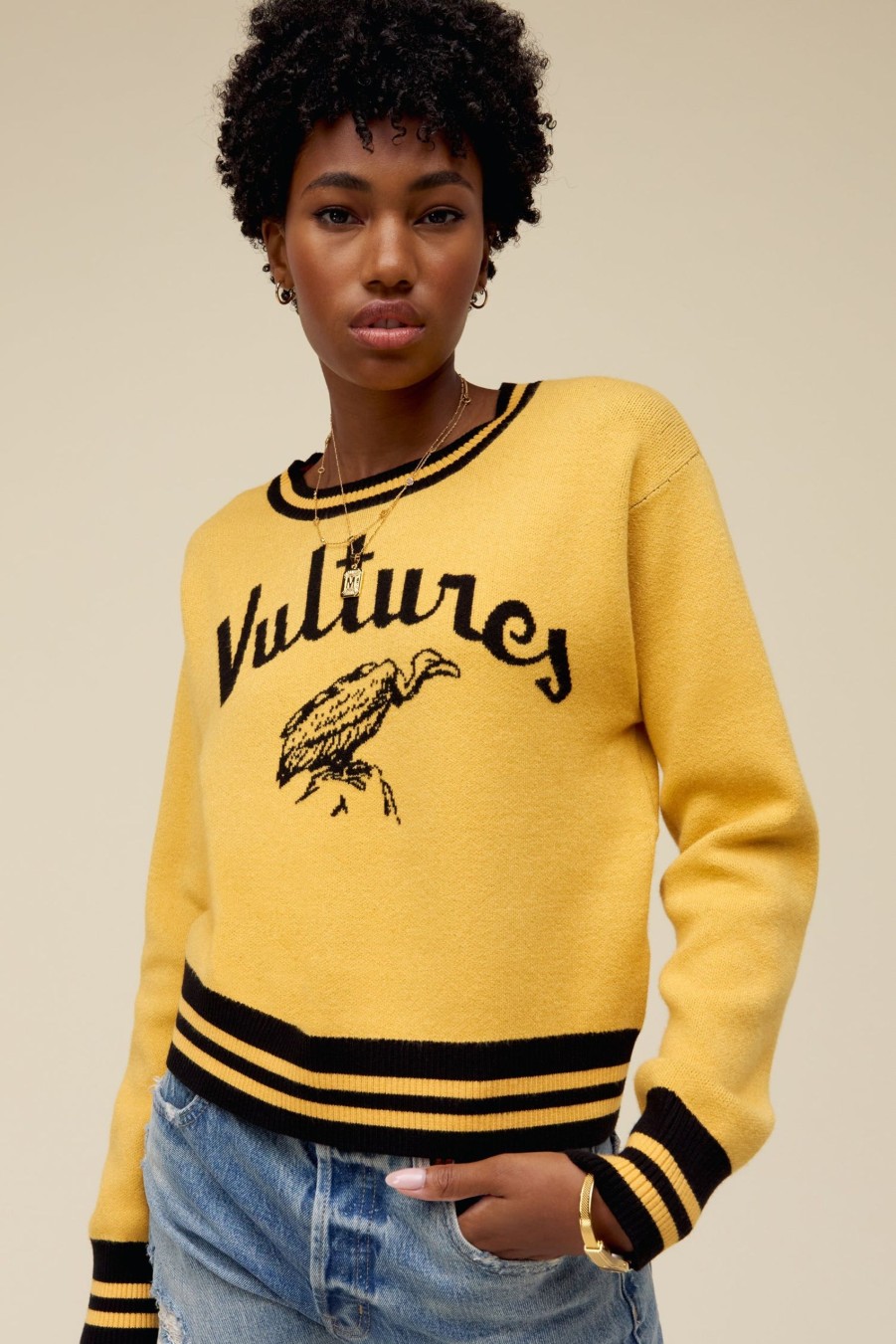 Maglia DAYDREAMER | Pullover In Maglia Blondie Vultures In Oro